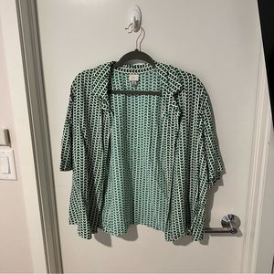 Green Patterned Button Down Shirt